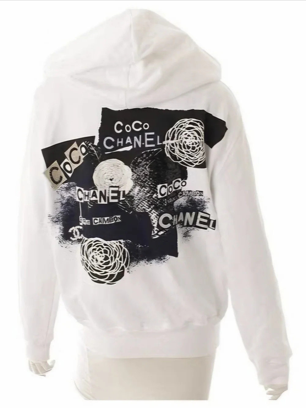 Chanel 2020 Graffiti Graphic Zip-Up Hoodie – White (Size XS) – NWT